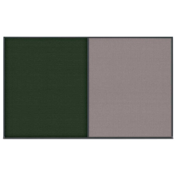 Double Door Radius Corkboard, 60"x36", Hea